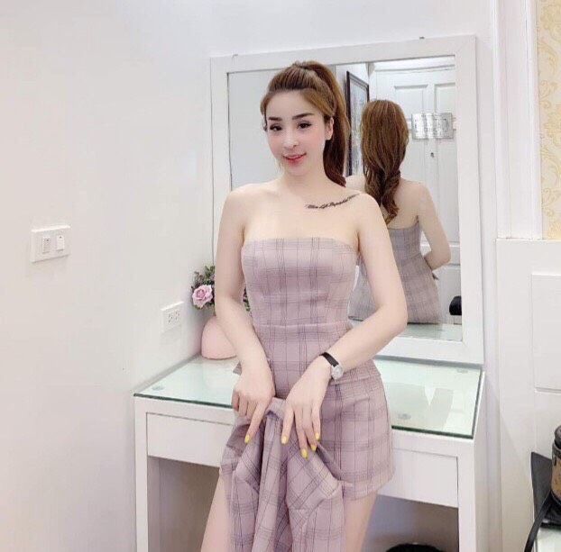 [HCM]SET ĐẦM NỮ BODY KÈM ÁO VEST CROPTOP SỌC LẠ MẮT QC