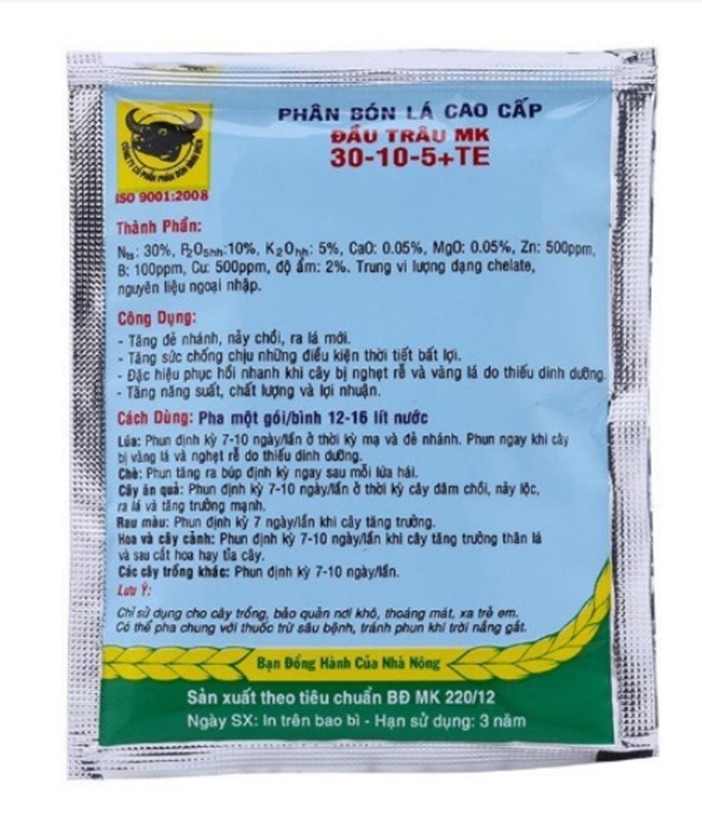 Phân đầu trâu kích chồi, ra lá, đẻ nhánh MK 30 - 10 - 5 502
