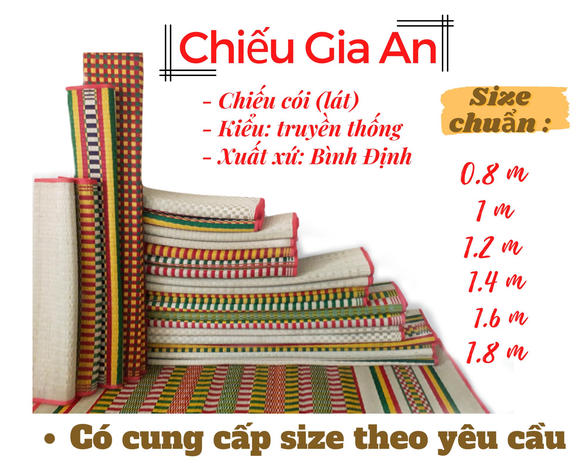 Chiếu cói lót nôi cho bé 0.6mx0.8m màu trắng tự nhiên, xuất xứ Bình Định