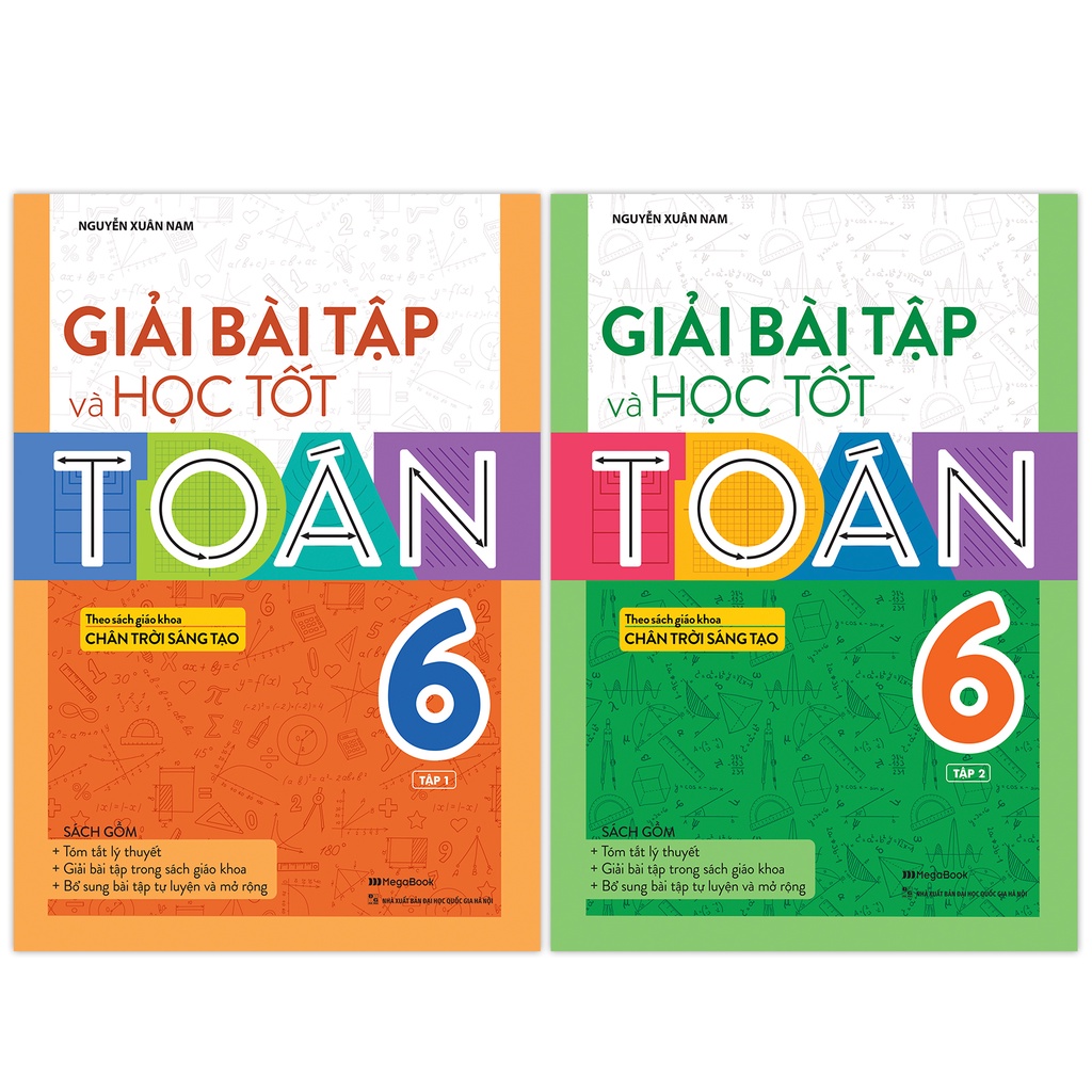 Sách Combo Giải bài tập và học tốt Toán lớp 6  - Megabook