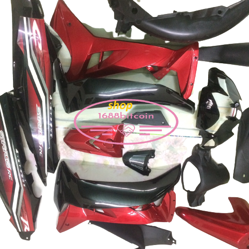 ( Tặng Tem ) Bộ Dàn áo xe Sirius / Sirius  RC màu  Đô Đen   PHANH ĐĨA , nhựa nguyên sinh mủ ABS