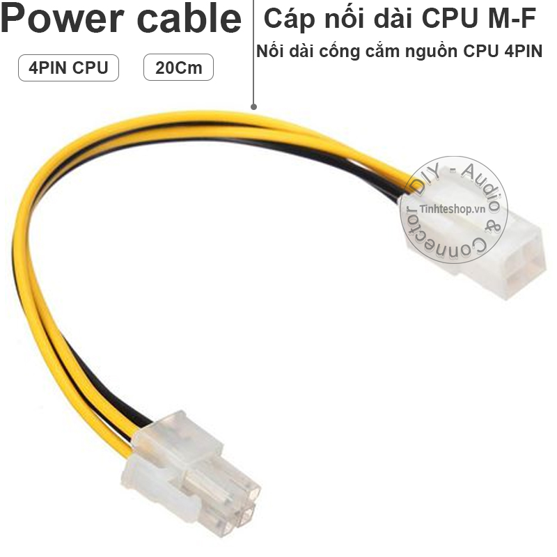 4PIN Male to 4PIN Female cable extend power 20Cm