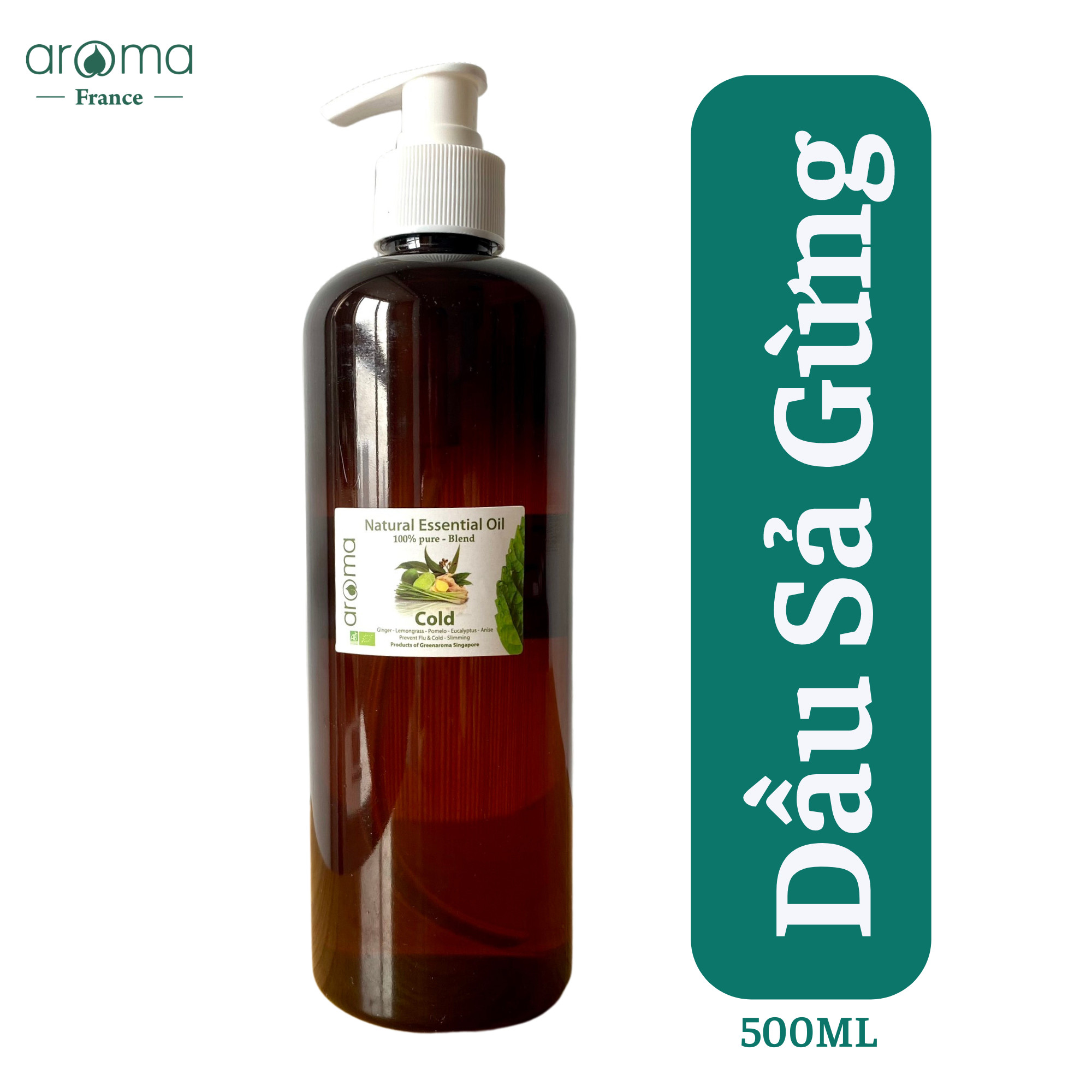 Natural ginger lemon grass massage body oil 500ml