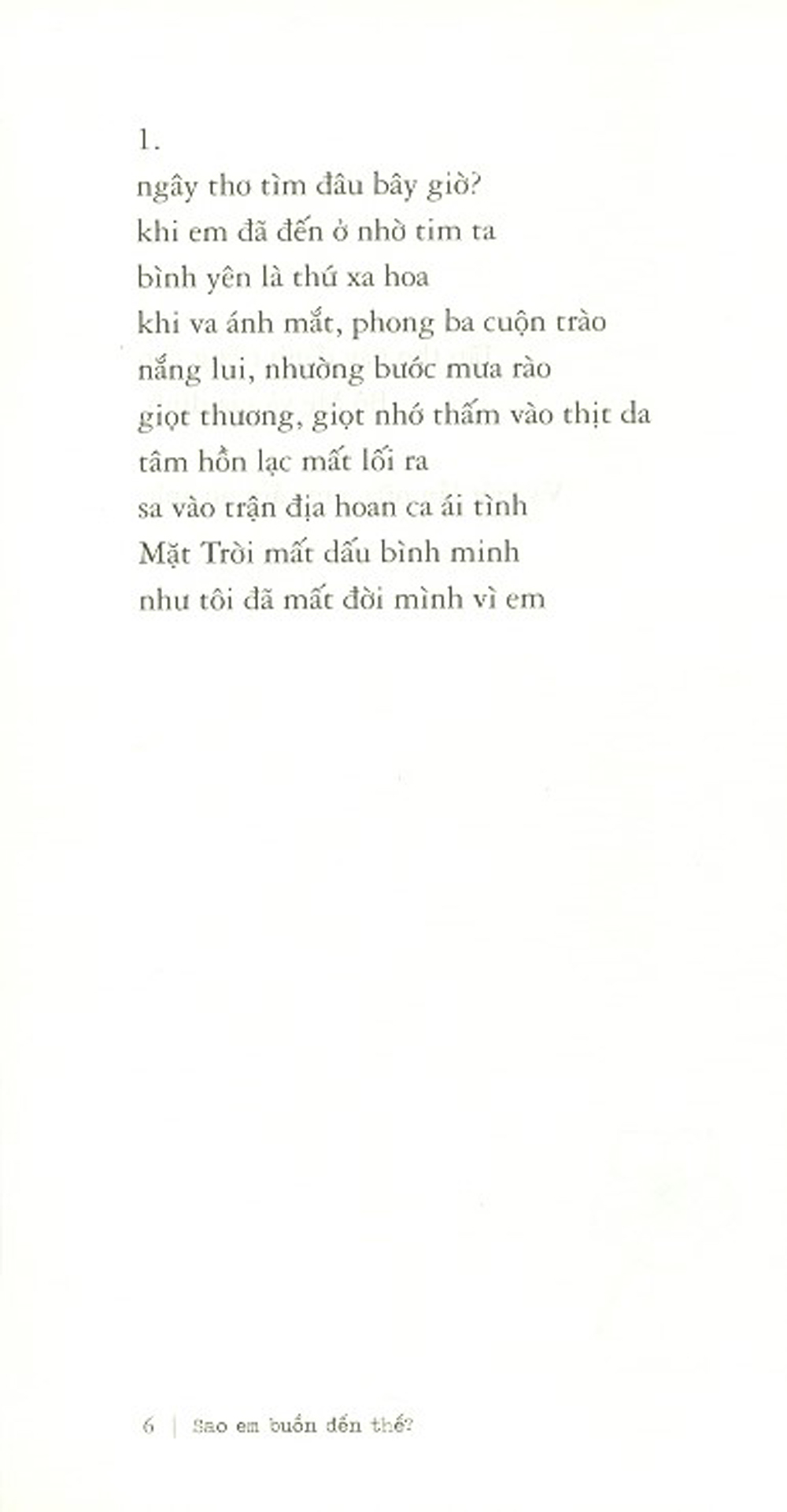 Sao Em Buồn Đến Thế