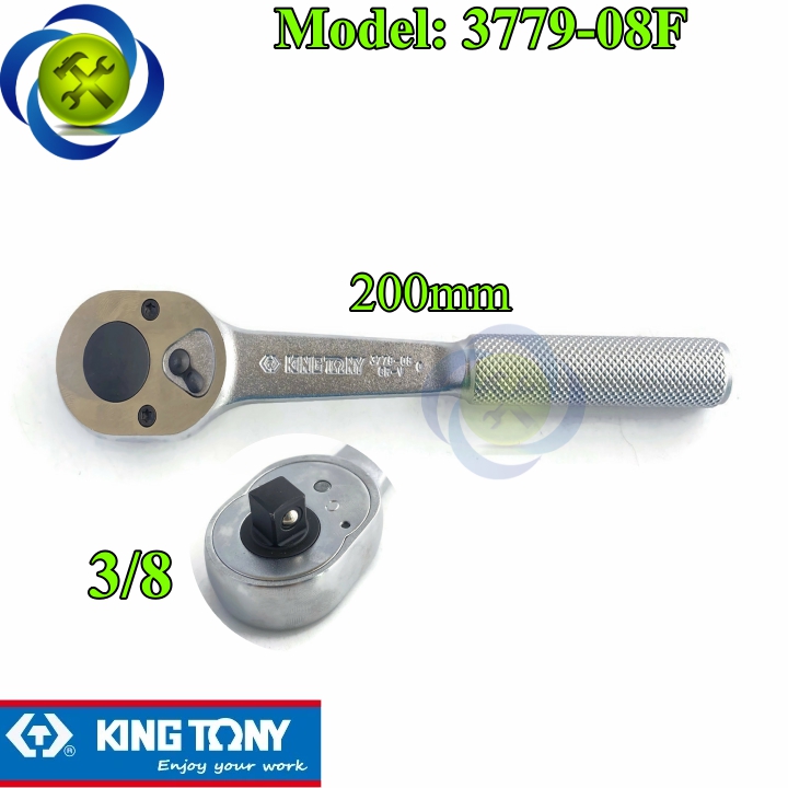 Cần siết tự động 3/8 kingtony 3779-08f cán trắng dài 200mm