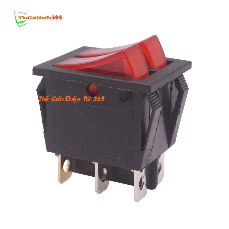 10 CÔNG TẮC BẬP BÊNH ĐÔI 20A-CÓ ĐÈN KCD6