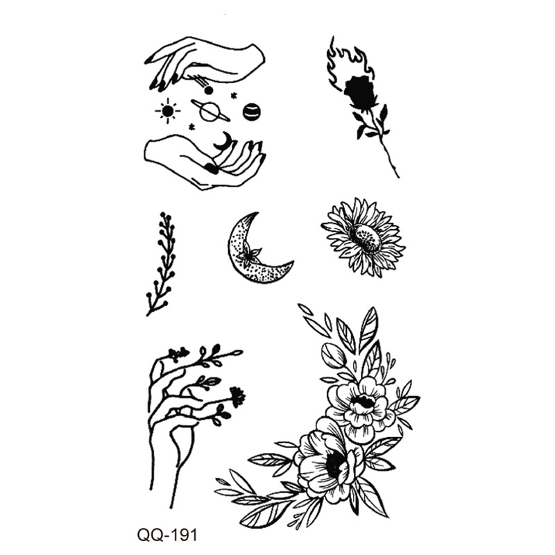 Miếng dán hình xăm tattoo chống thấm nước tạm thời 10x6CM nhiều hình lựa chọn
