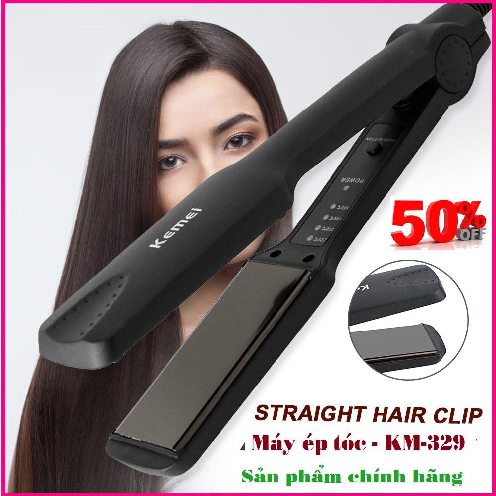 Máy Làm Thẳng Tóc Máy ép thẳng tóc Máy duỗi tóc đa năng 4 Mức Chỉnh Nhiệt Kemei KM 329 tạo kiểu tóc mini, máy ép tóc mini, máy làm tóc mini, máy làm xoăn tóc mini