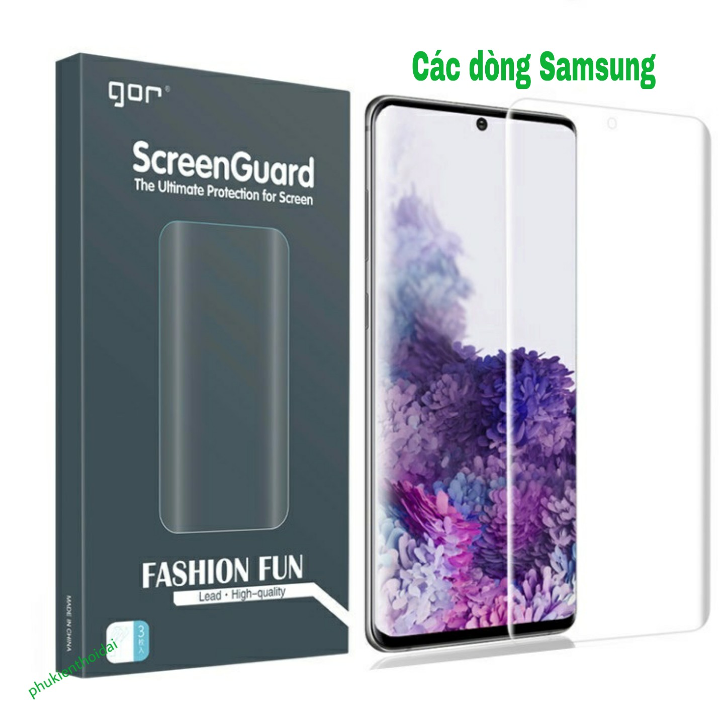 Bộ hai dán dẻo Gor Samsung Note 20 Ultra / S20 Plus / S20 Ultra / Note 10 Plus / Note 10 / Note 9 / Note 8 / S10 Plus / S9 Plus / S22 Ultra / S10 5G / S23 Ultra Full màn Gor 3D cao cấp