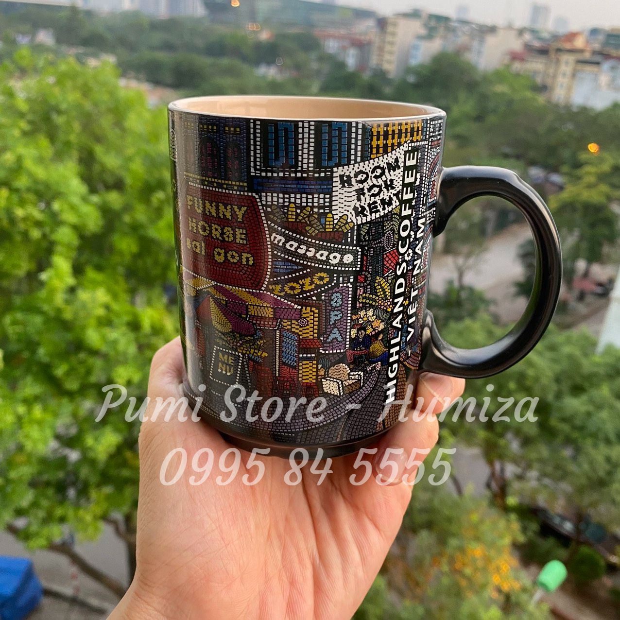 Ly sứ Highlands Coffee 430ml - Hàng chính hãng