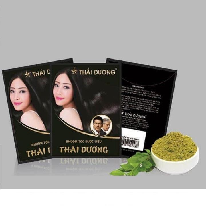 [HCM]Nhuộm Tóc Dược Liệu Thái Dương Hộp 5 Gói - Màu Đen Nhuộm Tóc Bạc An Toàn Từ Thiên Nhiên