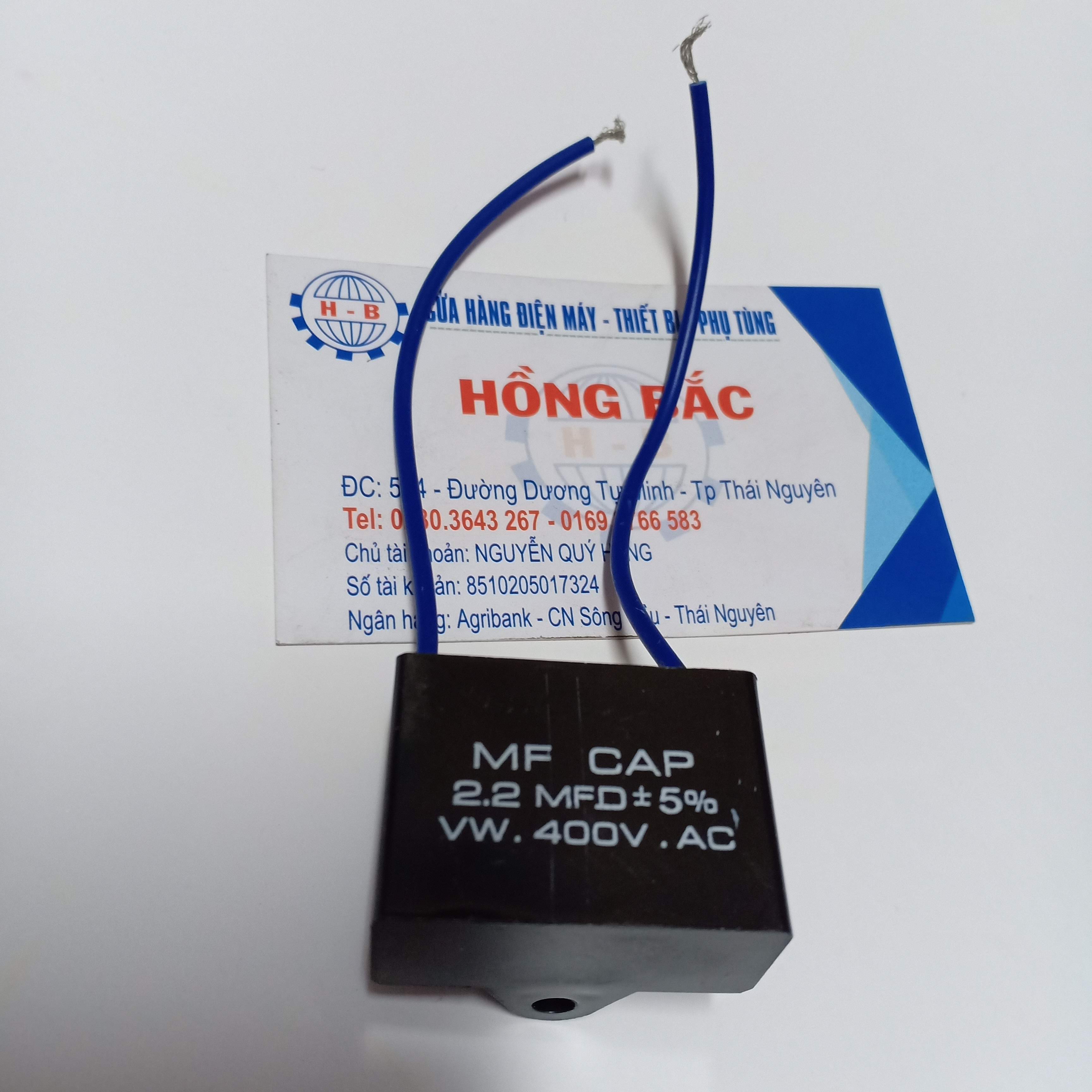 10 Tụ điện 2.2 MF 400VAC - Tụ quạt điện