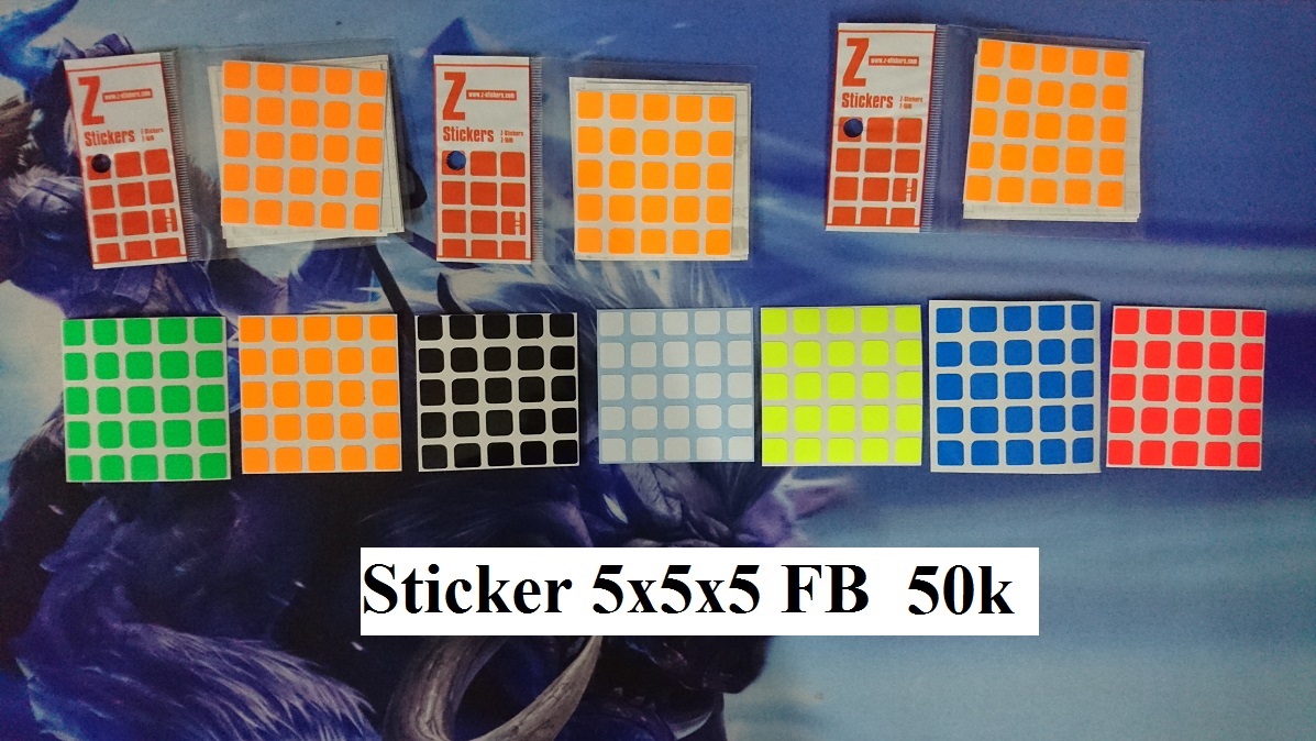 Phụ kiện Rubik. Sticker Rubik 4567