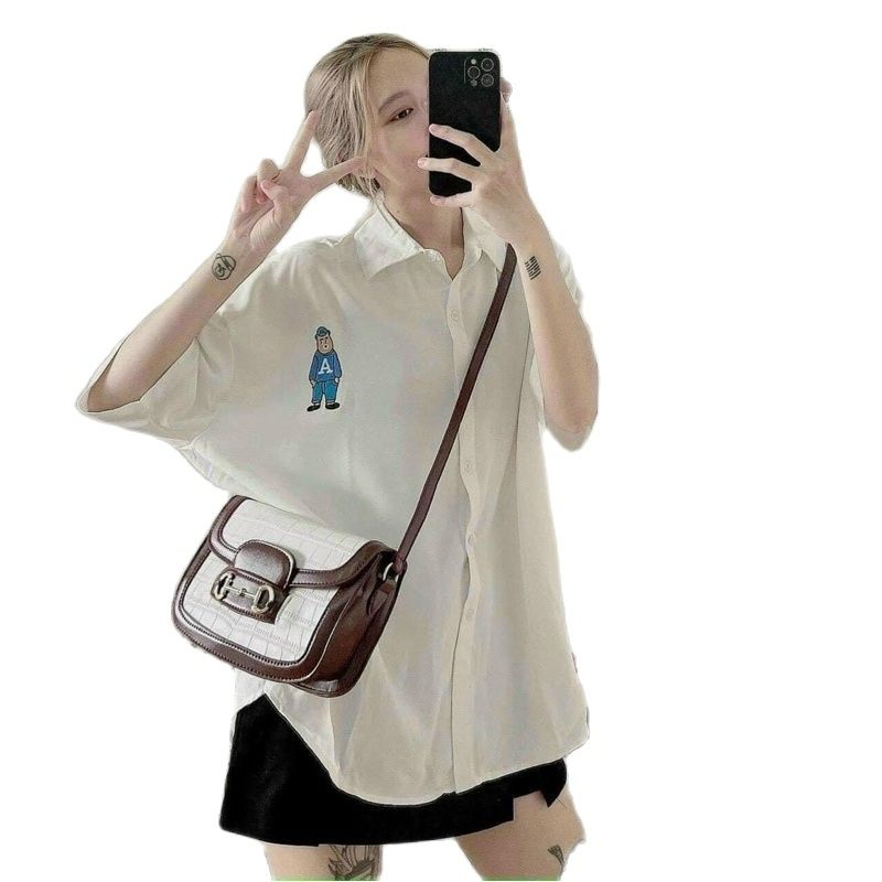 ÁO SƠ MI TRẮNG HÌNH GẤU CỰC KUTE