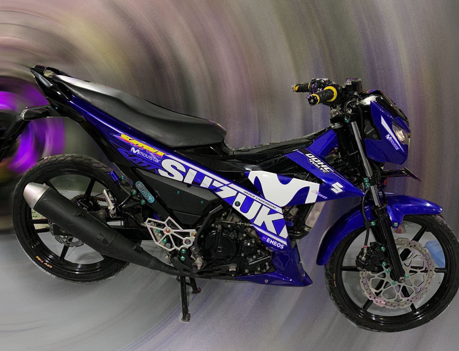 [HCM]Tem rời raider fi movistar dán xe xanh tặng tem dan xi nhan