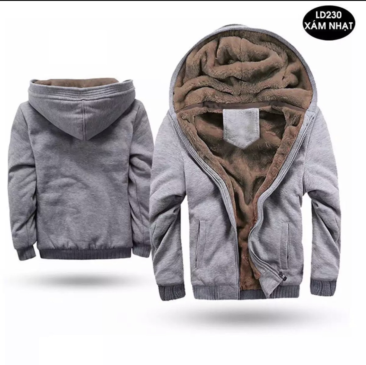 ÁO KHOÁC NỈ  NAM LÓT LÔNG CỪU SANH DIỆU BAO ẤM ÁP H&B