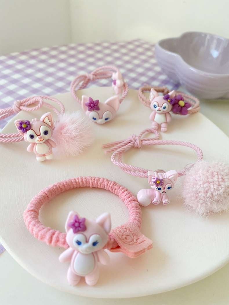 Set 5 Cột Tóc Vải Hình Thỏ. Set dây cột tóc dễ thương, đóng yêu cho bé