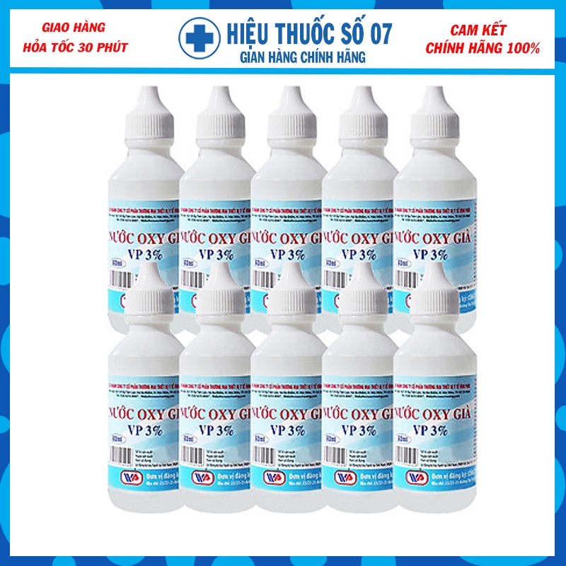 Combo 4 Chai Oxy Già Vĩnh Phúc 3% Dung Dịch Sát Khuẩn Vết Thương 60ml