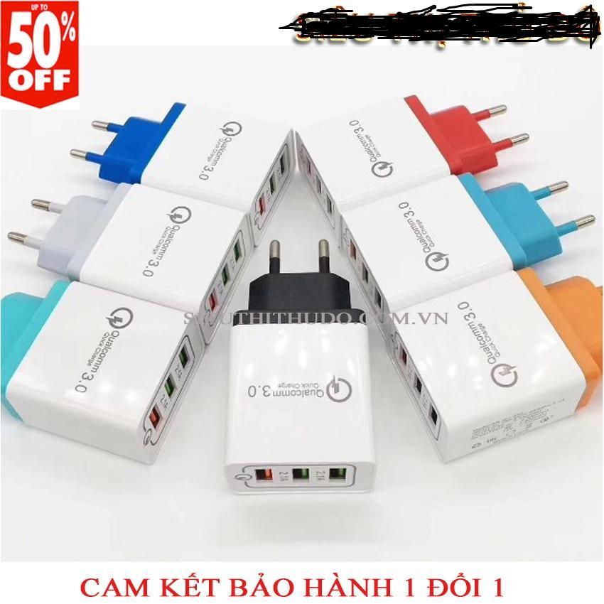 [HCM]Củ sạc nhanh Qualcomm 3 cổng  cốc sạc nhanh-Hàng cao cấp
