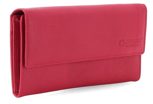 Women's multi-color three fold cowhide wallet