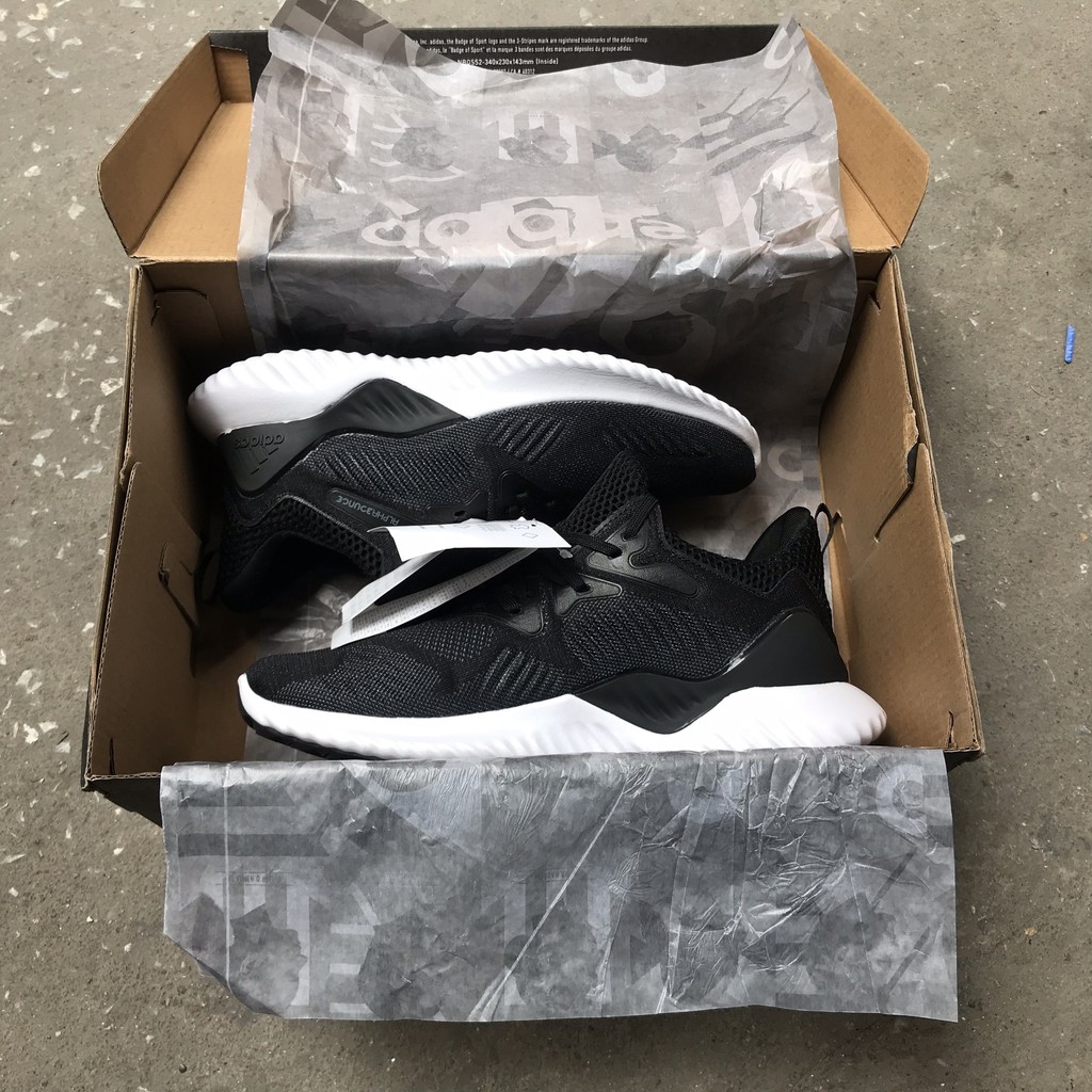 ™◊ (FULLBOX FREESHIP) giày thể thao alpha bounce đen nam nữ