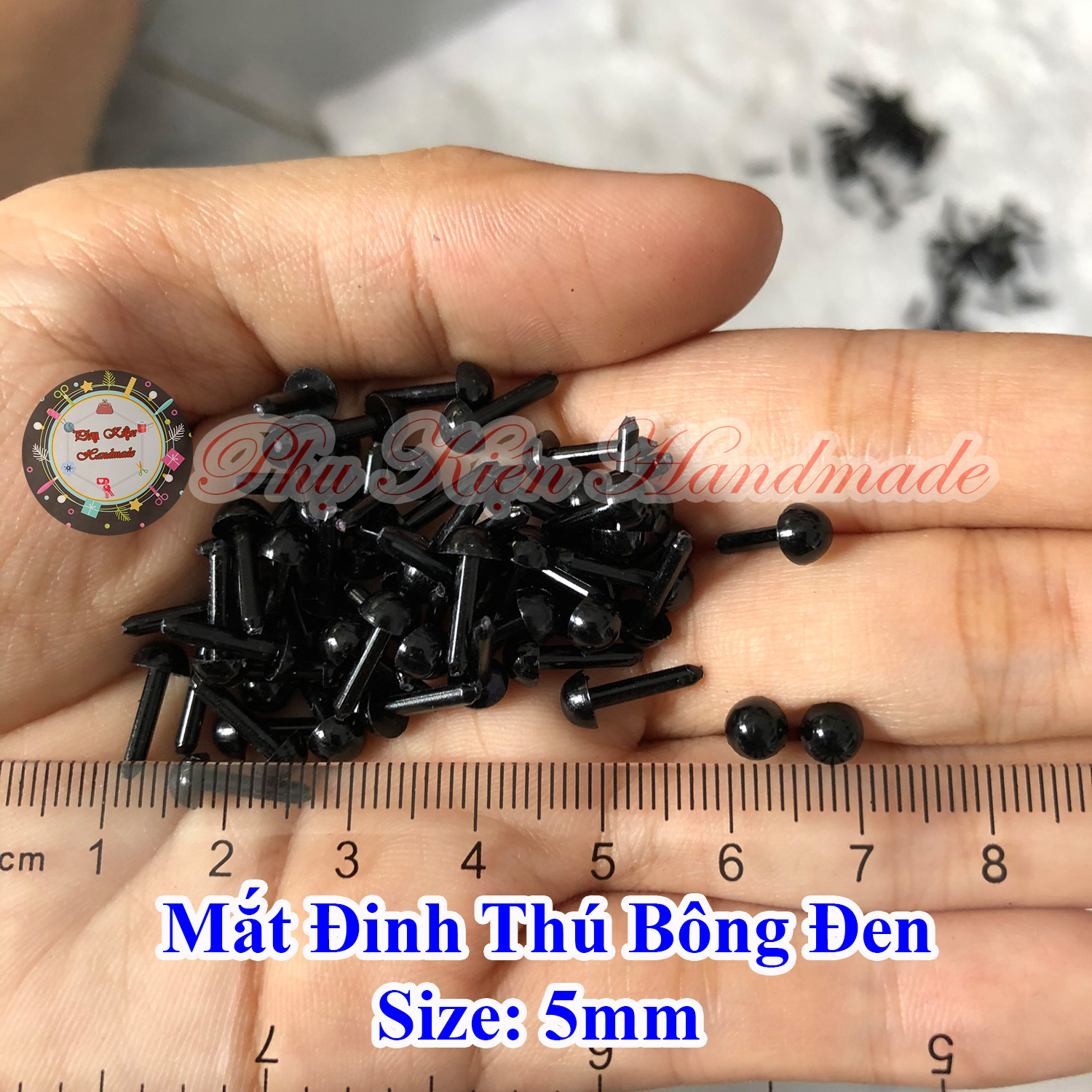 Mắt đinh thú bông đen 6k/10 cặp