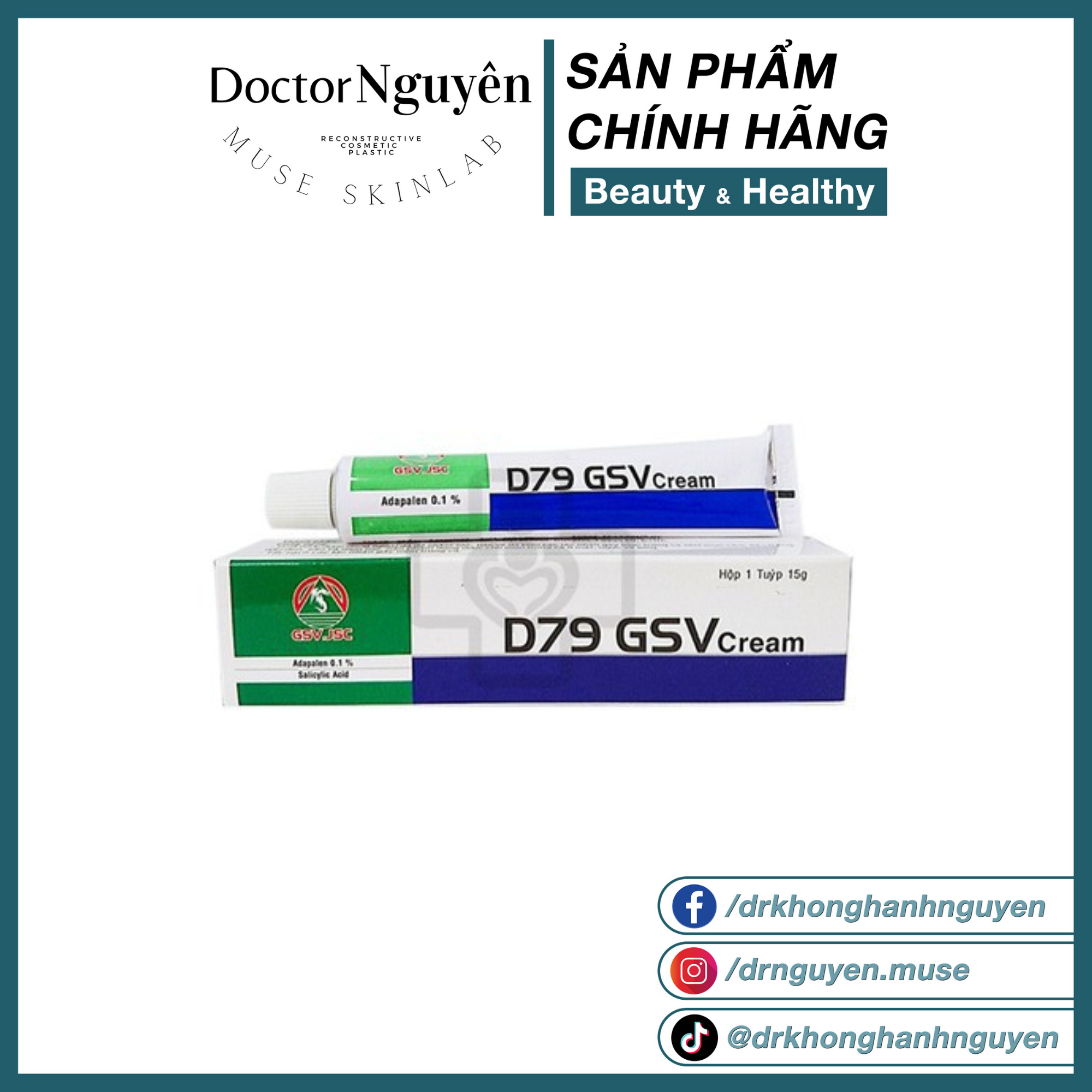[HÀNG NHẬP KHẨU] Kem Bôi Giảm Mụn D79 GSV