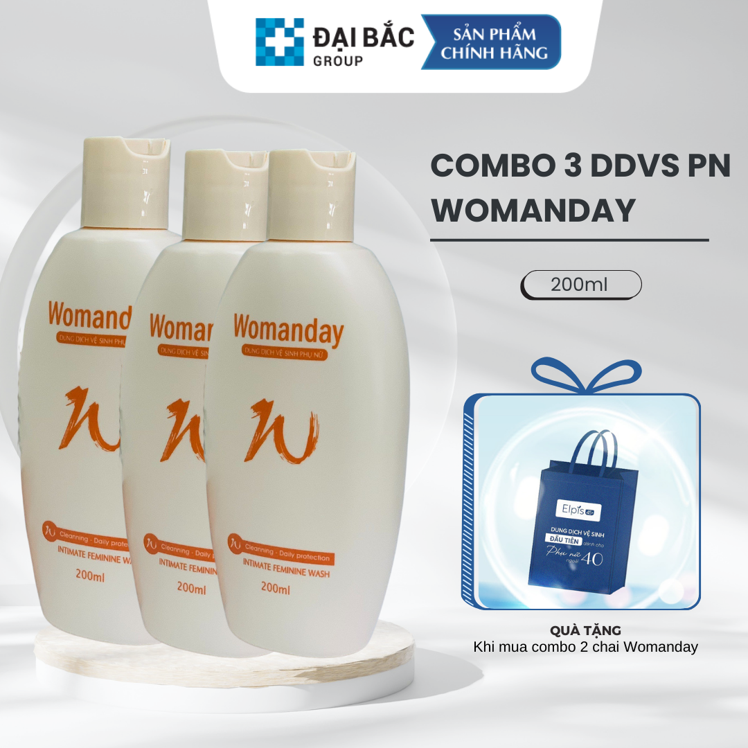 Combo 3 Bottles of Womanday Feminine Hygiene Solution 200Ml/Bottle