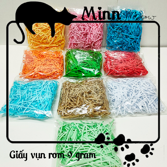 9G paper shredded paper straw decoration underwear gift box or paper bag-has the effect of beauty or shock absorber gift-Minn Meow