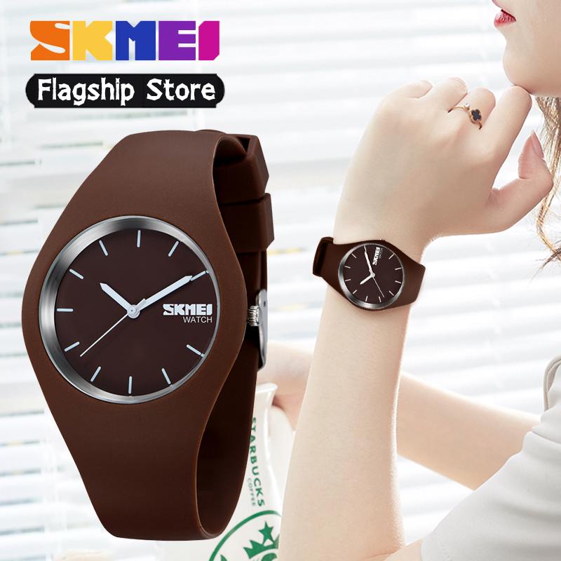 Đồng hồ nữ SKMEI Dây đeo Silicon Thời trang giản dị con trỏ không thấm nước 9068