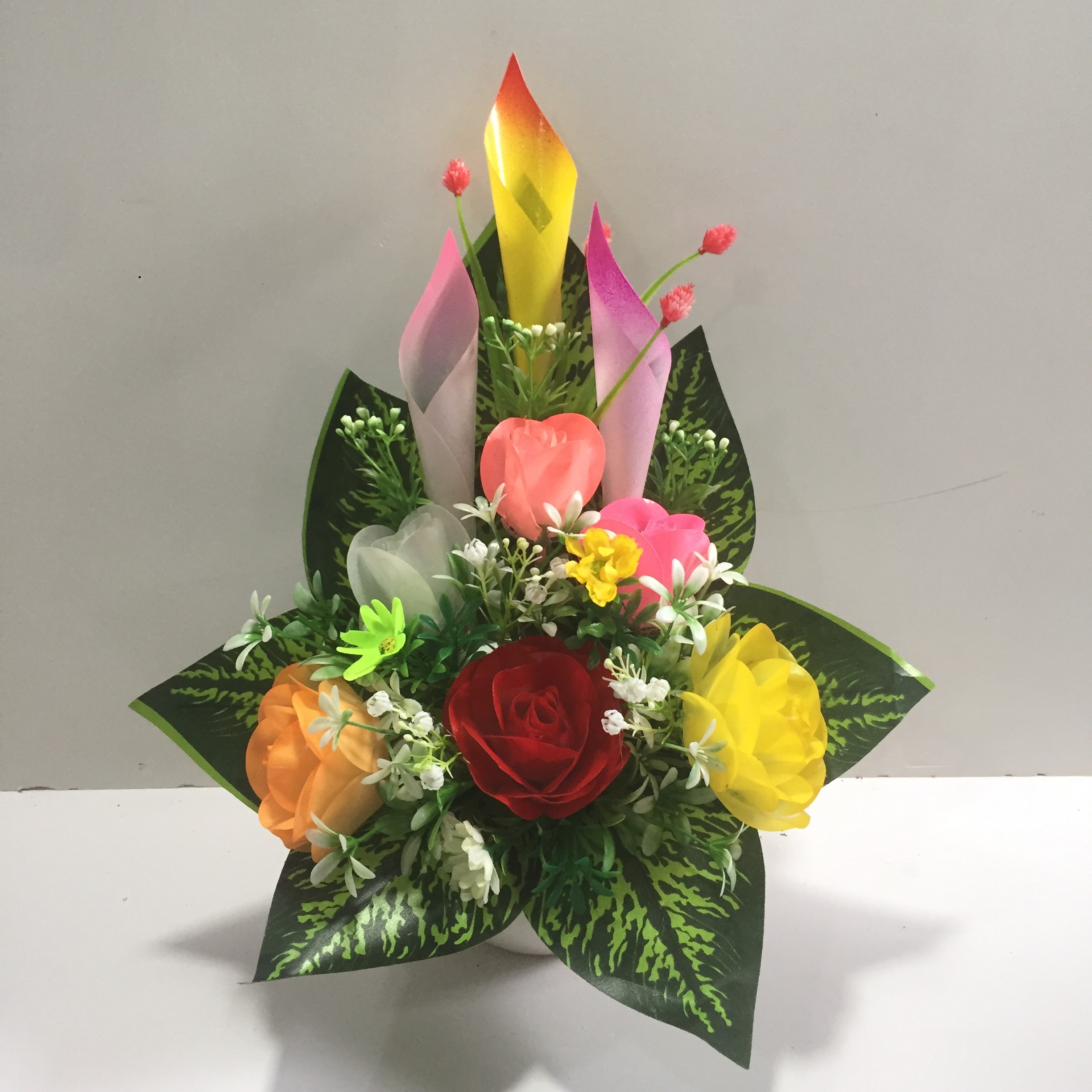Hoa Trang Trí - Bát Hoa Điện 9 Bông
