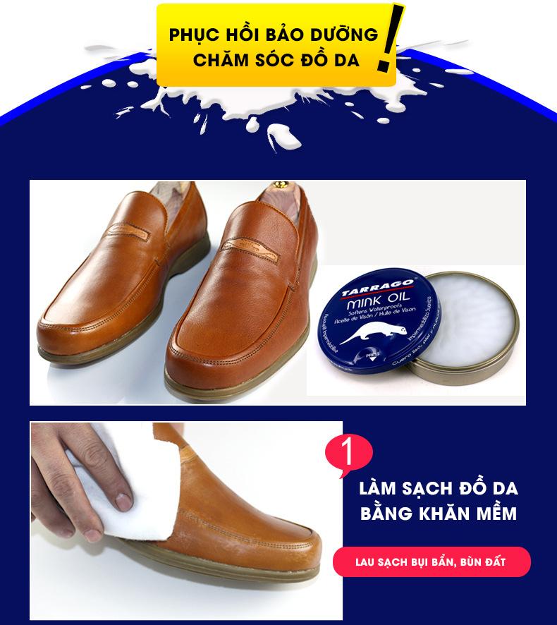 Mỡ chồn dầu xi bảo dưỡng đồ da cao cấp TARRAGO (Áo da túi xách giầy dép ví sofa nội thất ô tô ..)