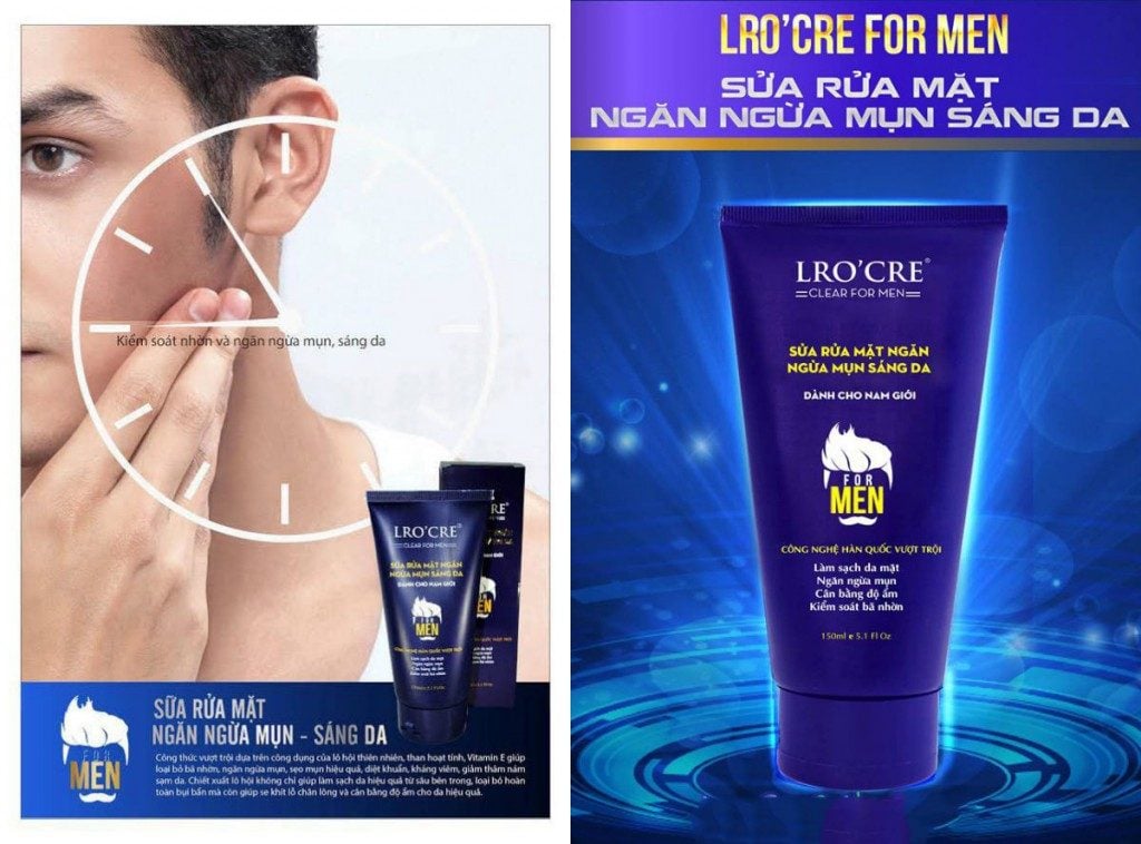 [HCM]SỮA RỬA MẶT LROCRE DÀNH CHO NAM GIỚI (150ML)
