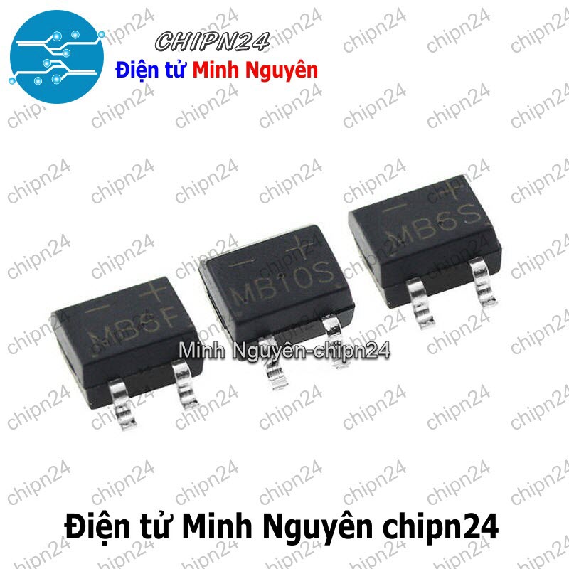 [10 con] (K460) Cầu Diode Dán MB6S SOP-4 0.5A 600V (SMD) - HH004728