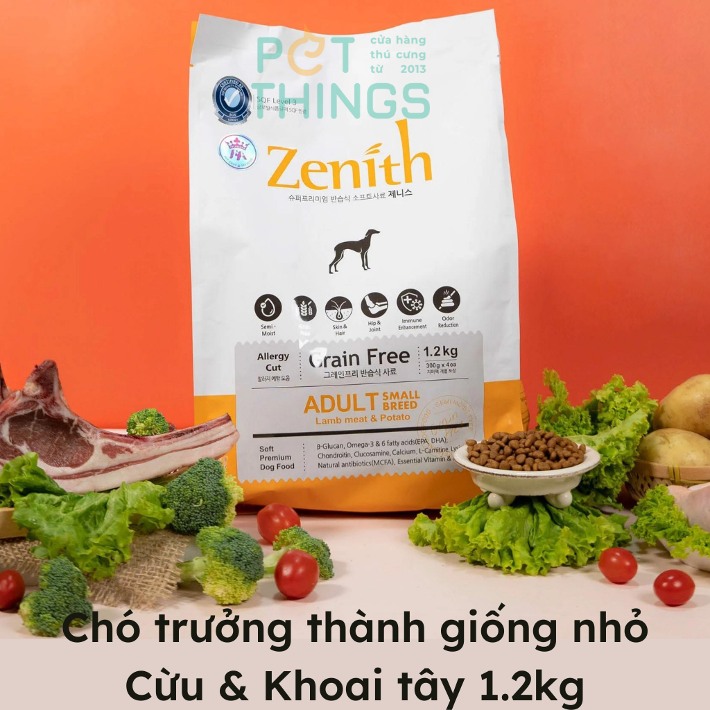 Thức ăn Hạt mềm Zenith 1.2kg / 3kg cho chó