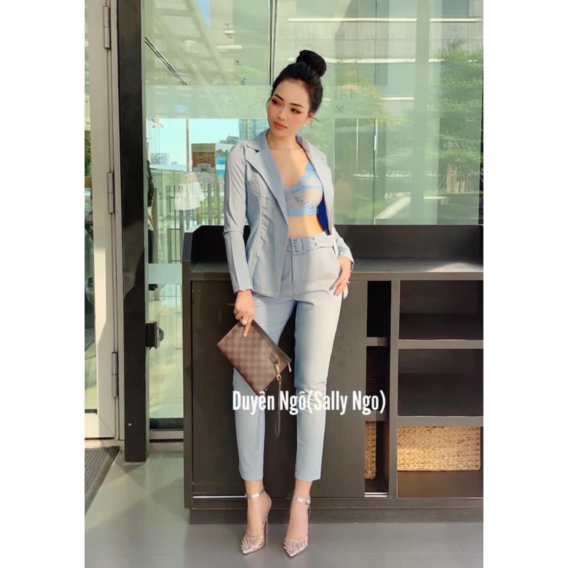 sét áo khoác vest kèm bra quần tây