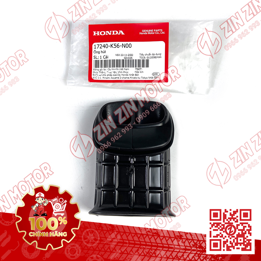 Neck Pô E, neck goat inlet, pig nose winner V1 , Sonic 150R ,RS150 V1 V2, supra GTR 17240k56n00, 17253k56n00 genuine