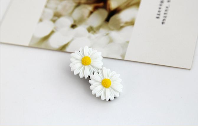 ✔️[Mua 1 Tặng 1] Kẹp tóc nữ hoa cúc - Set kẹp và cột tóc cho mẹ và bé