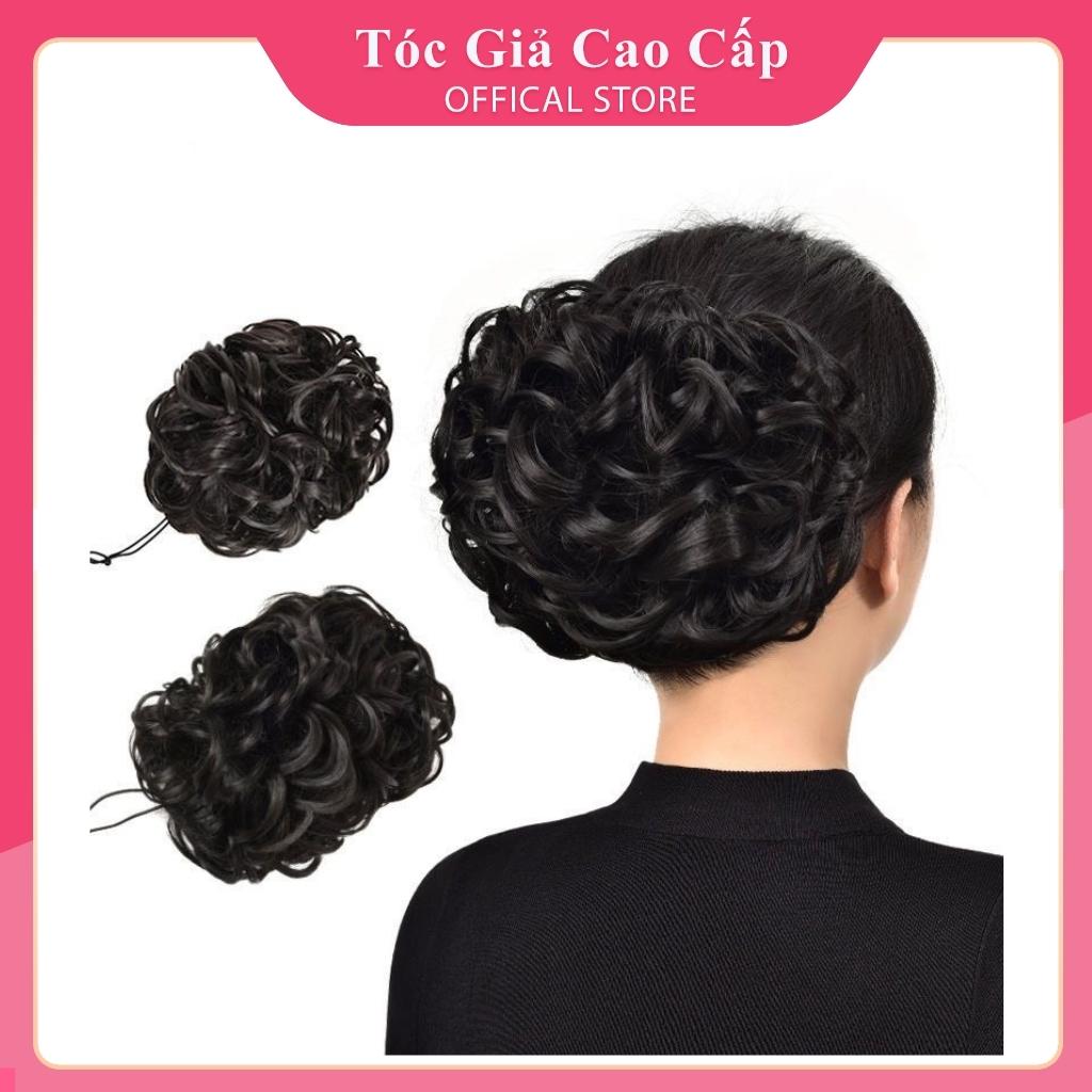 Tóc giả búi xoăn to phu nhân
