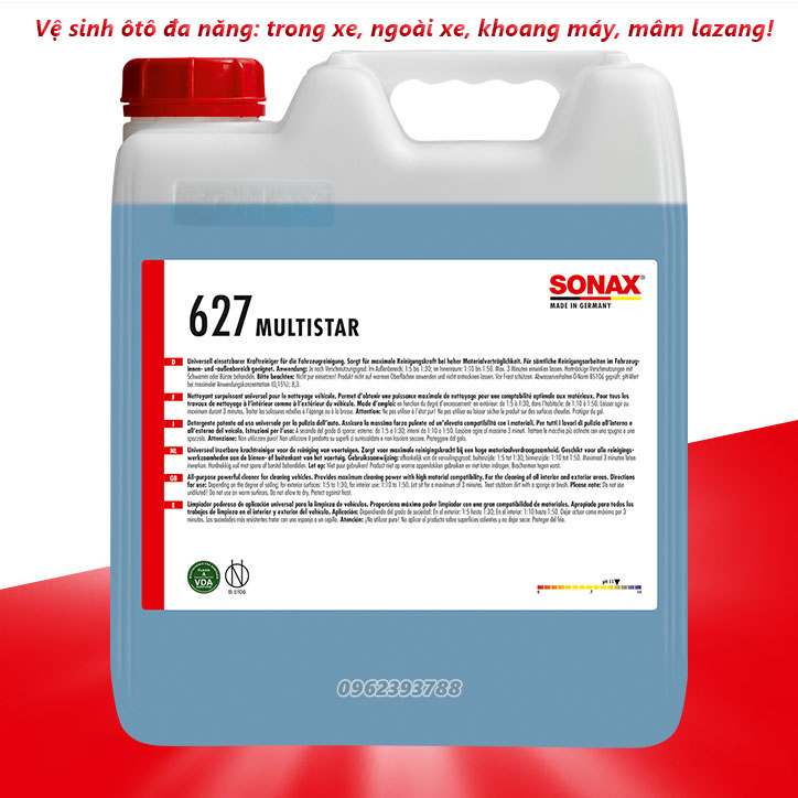 Dung dịch tẩy rửa ôtô đa năng Sonax MultiStar 627