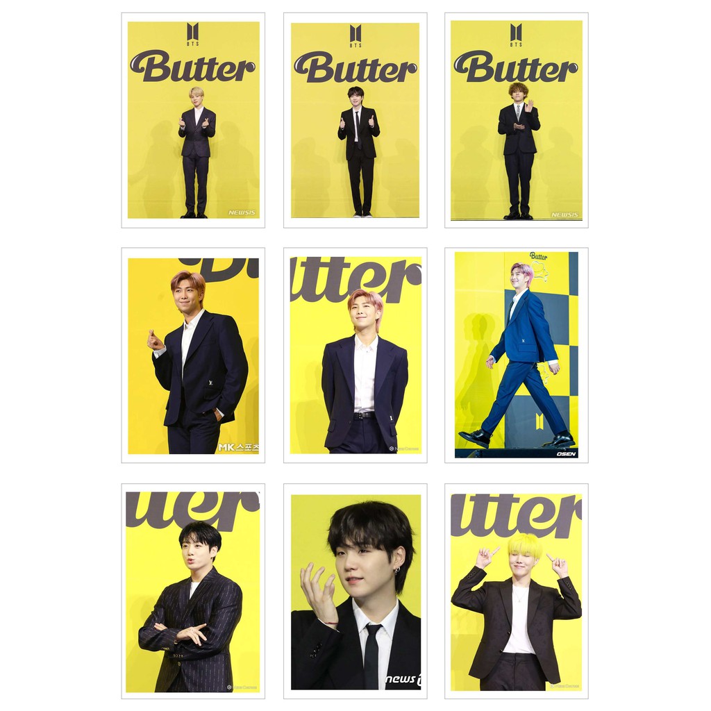 [Ép Lụa] Lomo Card 54 Ảnh BTS - BUTTER photo sketch