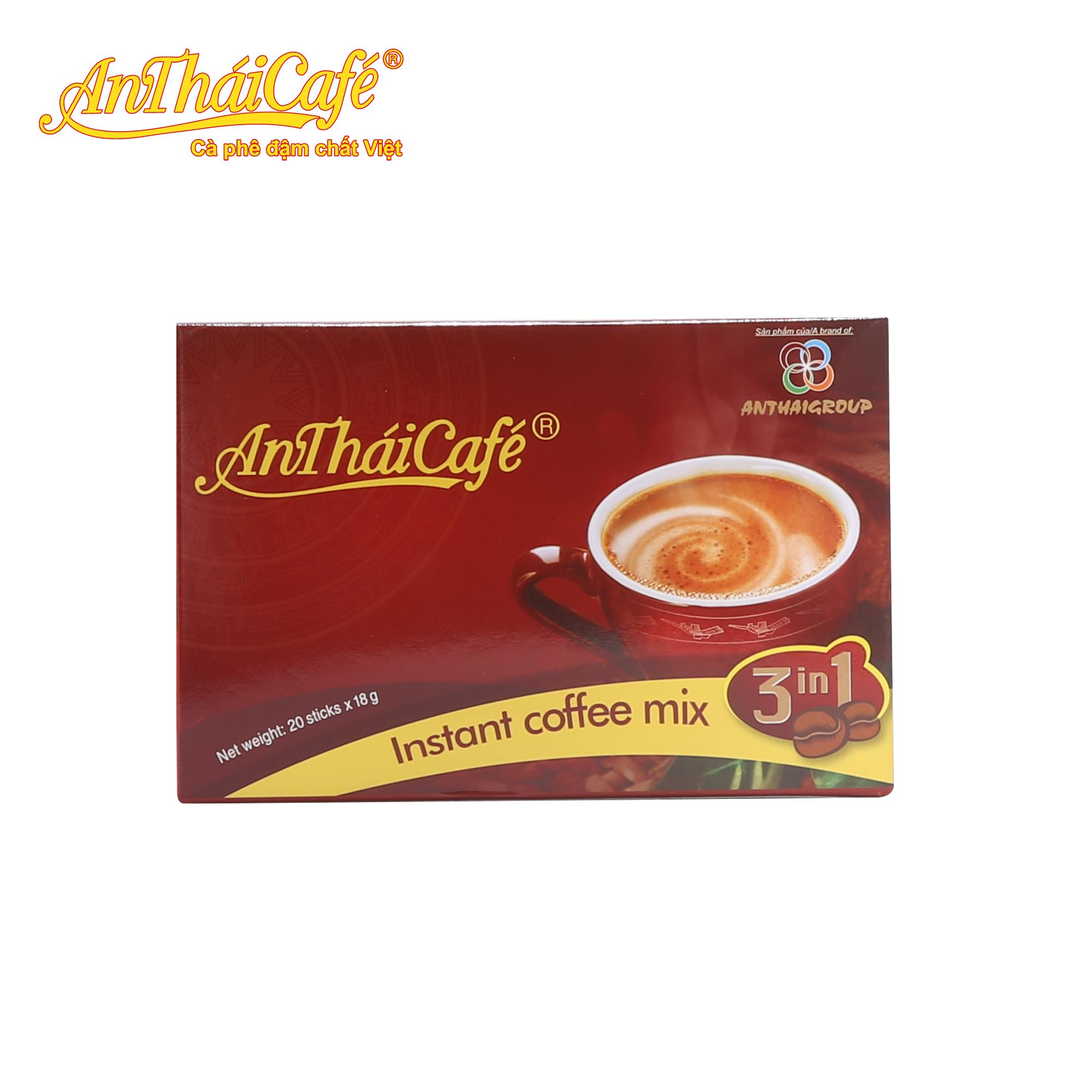 Cà Phê Sữa 3 trong 1 An Thái (Hộp 20 gói x 18gr) - AnTháiCafé