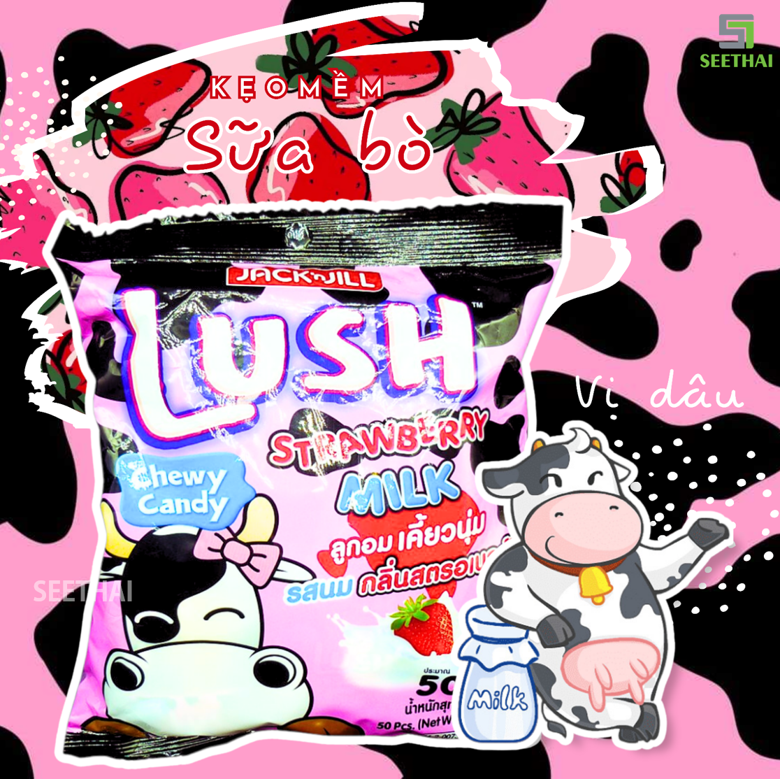 Kẹo sữa bò LUSH Thái Lan - túi 140gr - Soft milk candy
