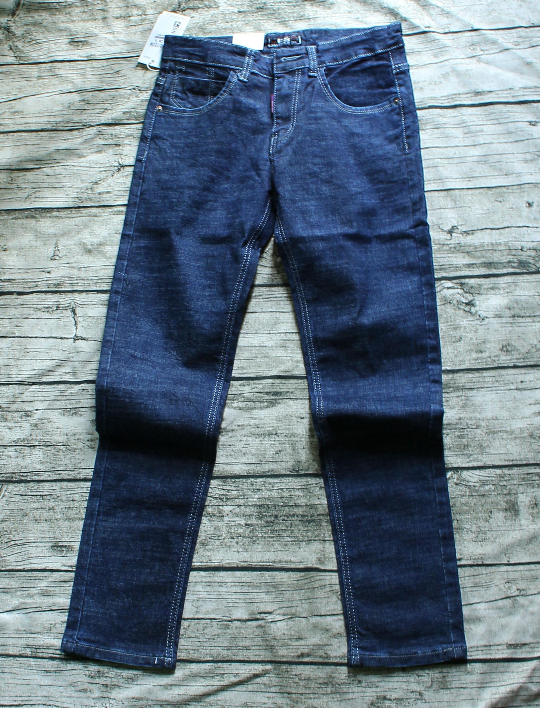 Quần jeans nam trơn xanh than