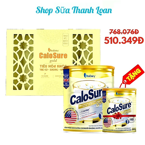 Sữa bột calosure gold ít đường 900g.