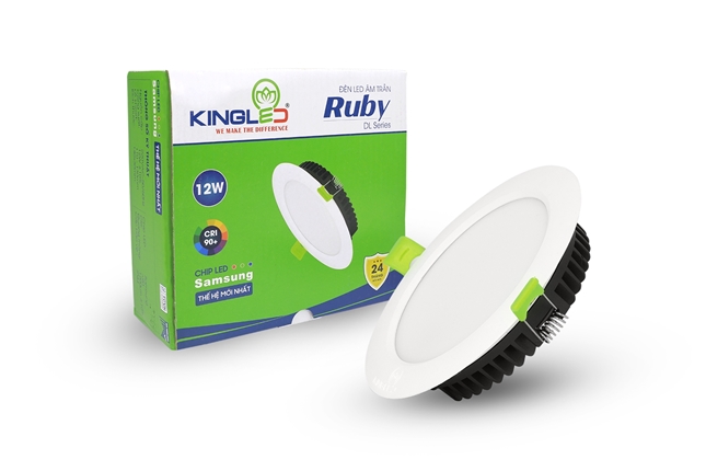 Đèn Âm Trần Ruby Đơn Sắc KingLED 6W, 8W, 12W