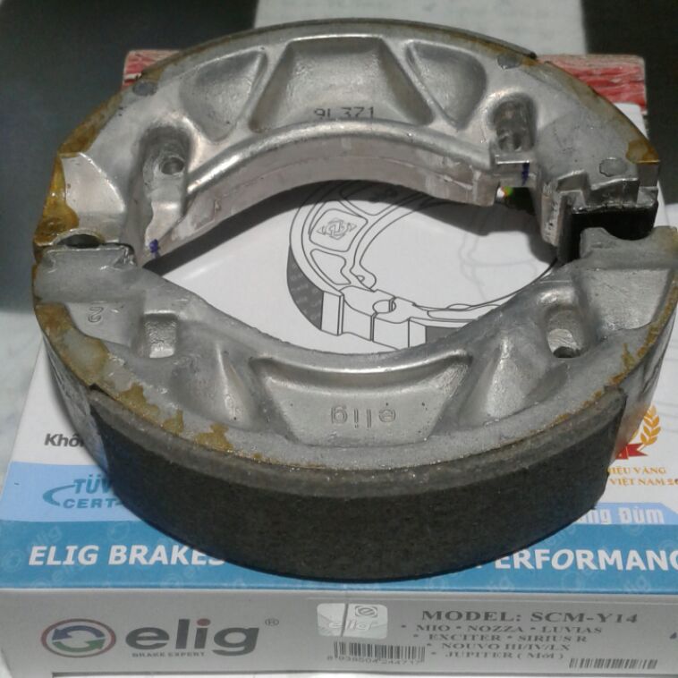 Bố thắng (má phanh) đùm sau các xe Yamaha (Mio , Novo, Sirius, Jupiter, Noza, Exciter) hiệu Elig