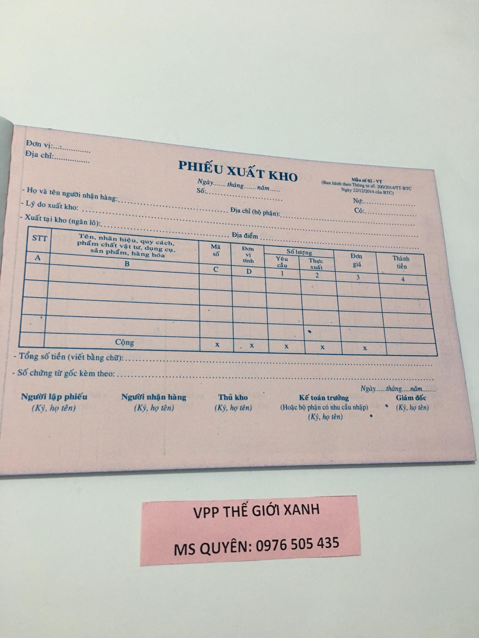SET 10 CUỐN PHIẾU XuẤT 2 LIÊN NHỎ (12.5*18.5CM)