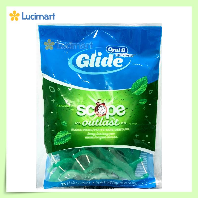[HCM]Tăm chỉ nha khoa Oral-B Complete Glide Plus Scope Outlast Floss Picks [Hàng Mỹ]