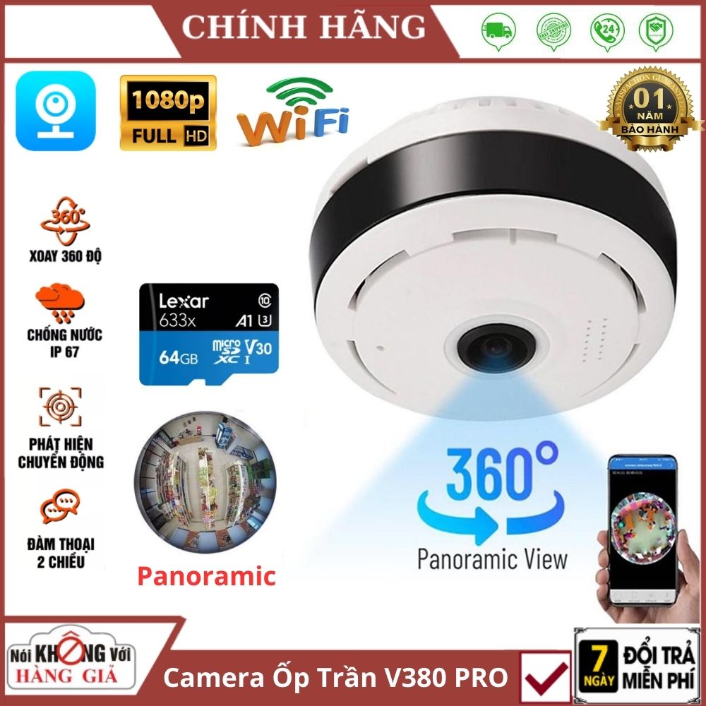V380 pro mini 2.0mpx full HD 360 hidden two-way talk WiFi camera burglar alarm wireless covert